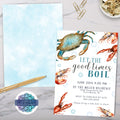 modern trendy good times boil seafood boil invitation